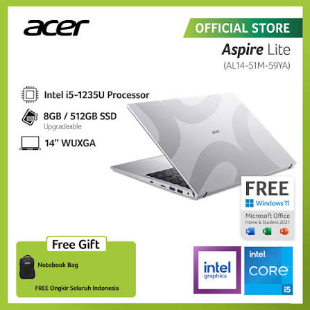 Acer Aspire Lite 14 AL14-51M angle 2